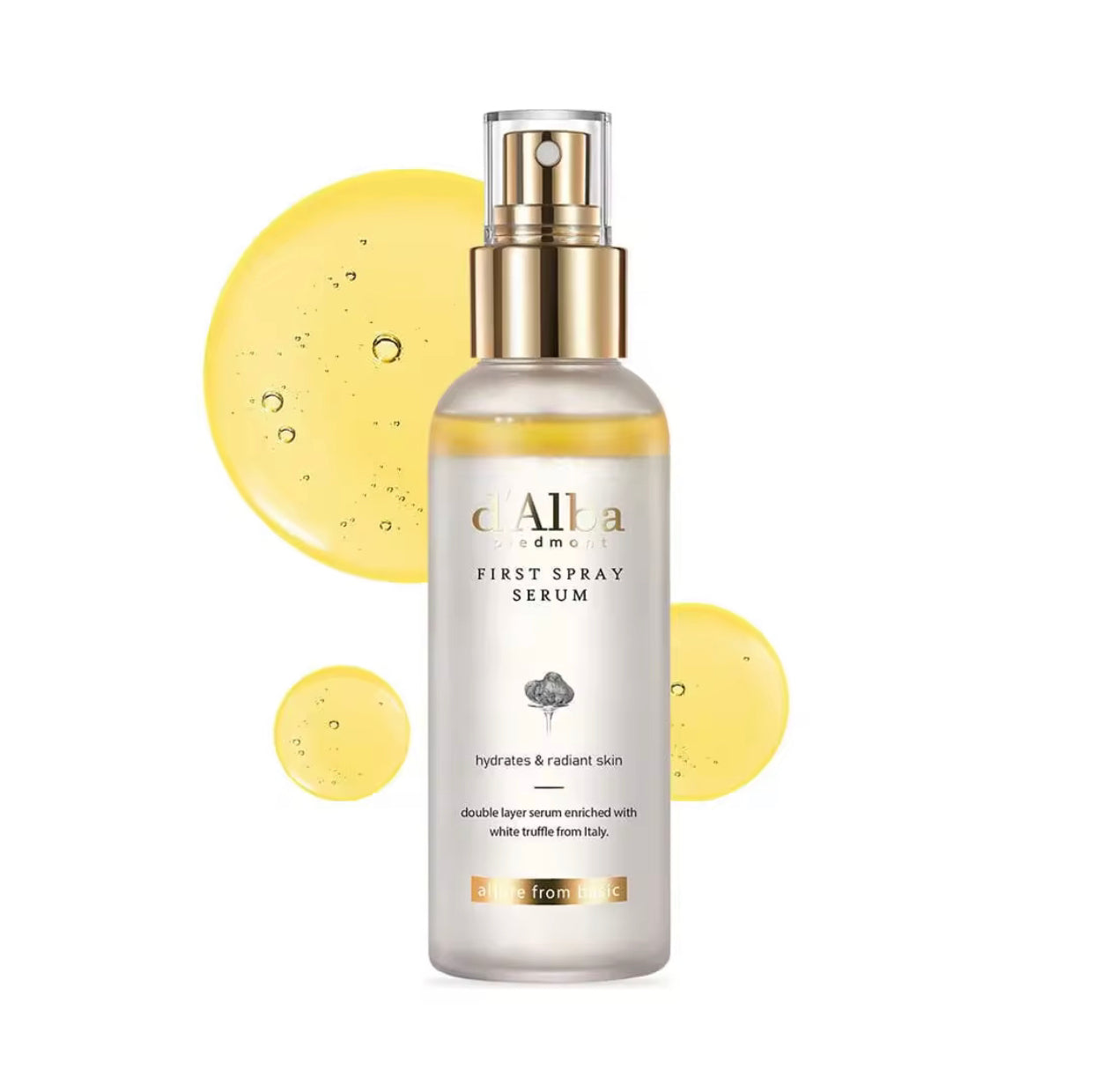 Sets of 3 D'Alba First Spray Serum, White Truffle Double Layer, Hydrating and Radiant Skin Face Mist