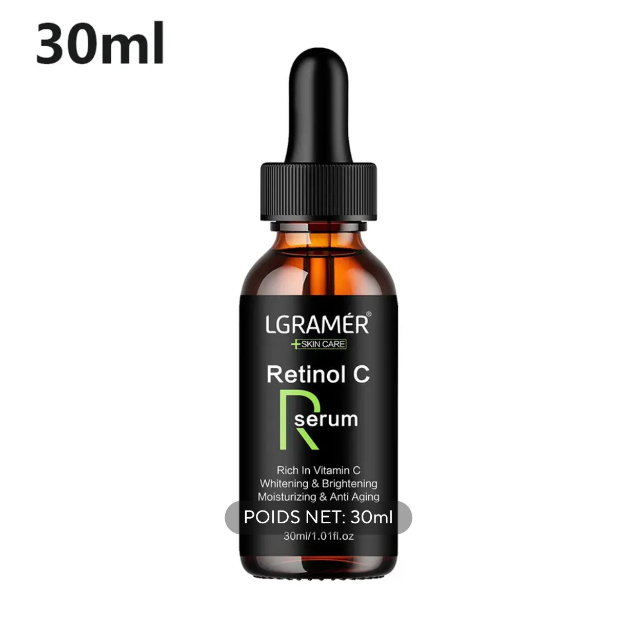 Sets of 3 LGRAMER Retinol C Serum, 2.5% Retinol with Vitamin C, 30ml Moisturizing Anti-Aging Face Serum (Copie)