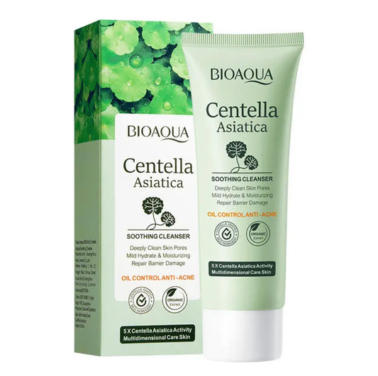 Sets 2 BIOAQUA Centella Asiatica Soothing Facial Cleanser, Oil Control, Deep Pore Cleansing, Moisturizing