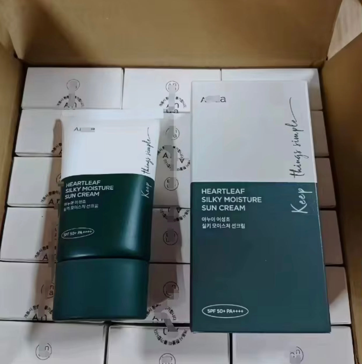 Heartleaf Silky Moisture Sun Cream, SPF 50+ PA++++, Korean Skincare