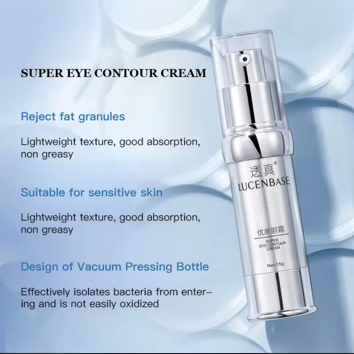 Sets of 3 Super Effective Eye Cream, Anti-Aging Treatment for Dark Circles and Puffiness, 3-Pack, Silver