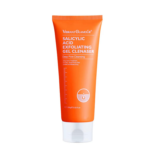 Sets of 3 Vibrant Glamour Salicylic Acid Exfoliating Gel Cleanser, Deep Pore Cleansing, 100g