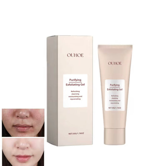 Sets of 3 OUHOE Purifying Exfoliating Gel, 50g, Facial Pore Cleanser, Blackhead Remover