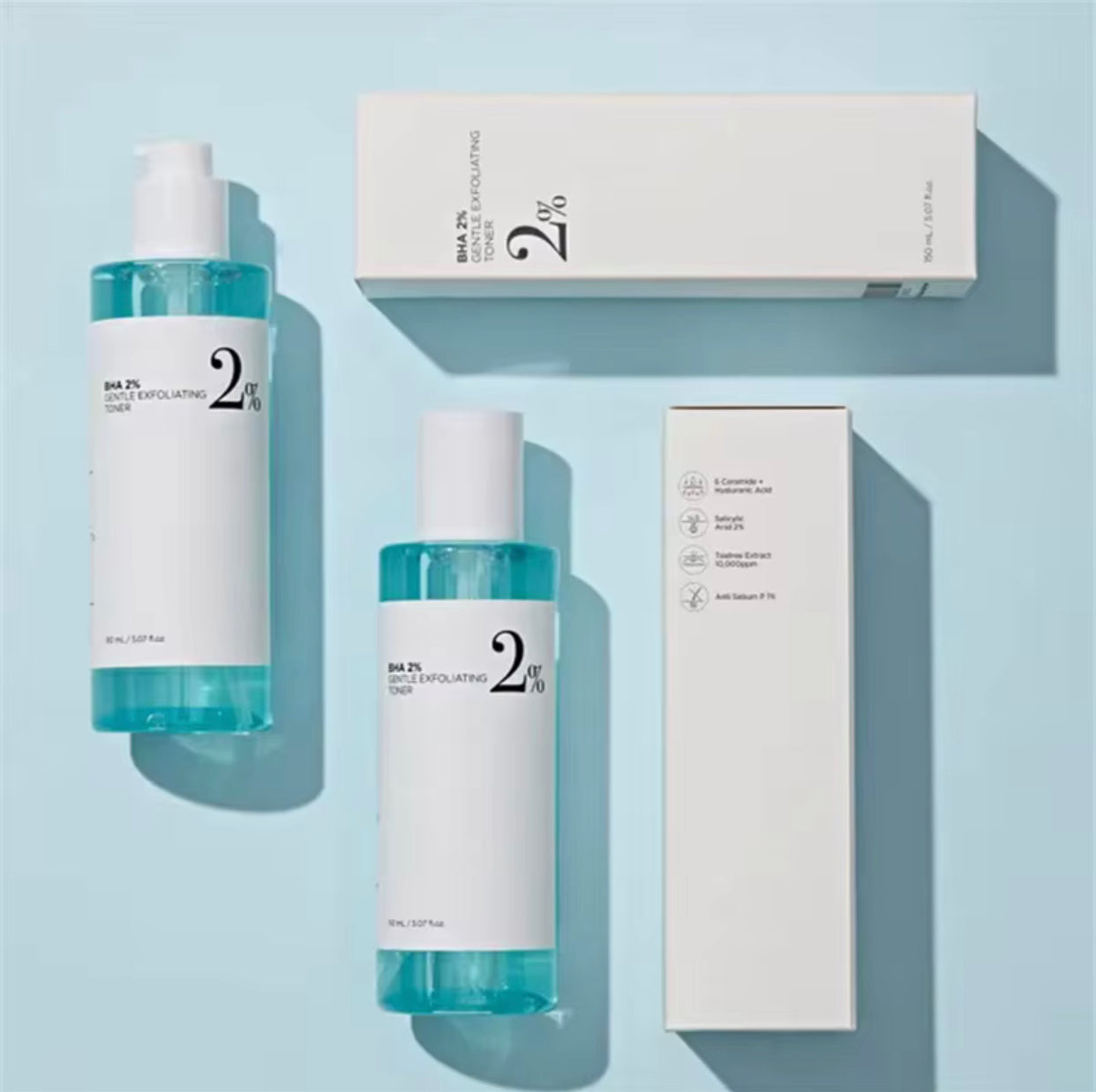 Sets of 3 Anua BHA 2% Gentle Exfoliating Toner, 150 ml, Facial Treatment