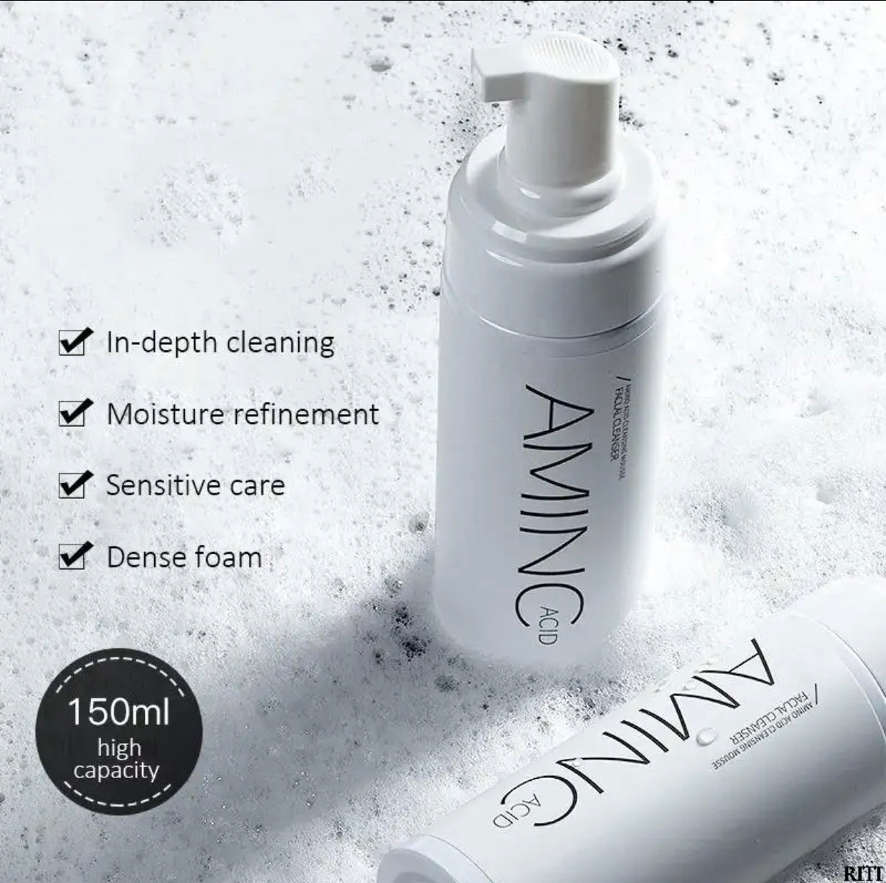 Sets of 3 Amino Acid Cleansing Mousse – Moisturizing & Oil Control Foam for Deep Cleansing & Acne Treatment