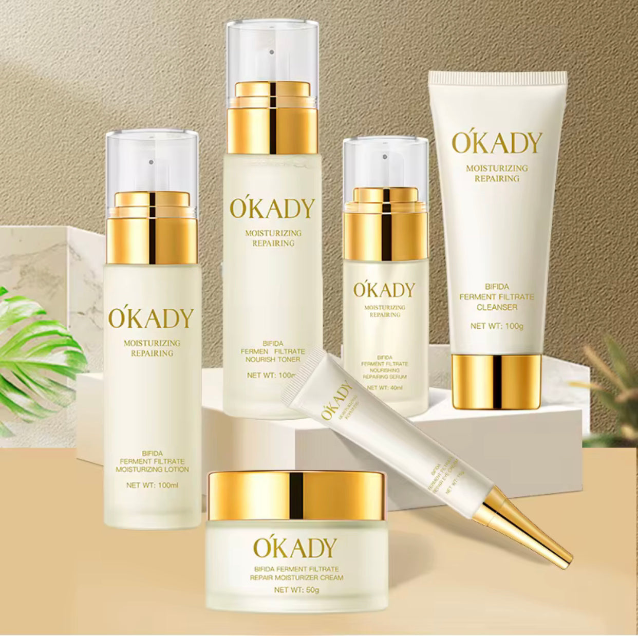 Sets of 2 - OKADY Organic Skin Care Set – Moisturizing Anti-Aging Lotion, Toner & Cream | Complete 3-Piece Skin Care Set for Youthful, Radiant Skin